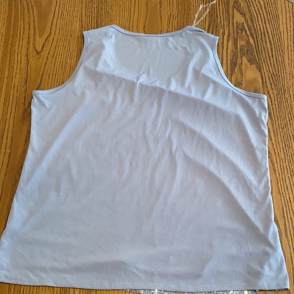 Roz & Ali Gray Silver Sequin Scoop Neck Tank Top 22/24 - Picture 2 of 6